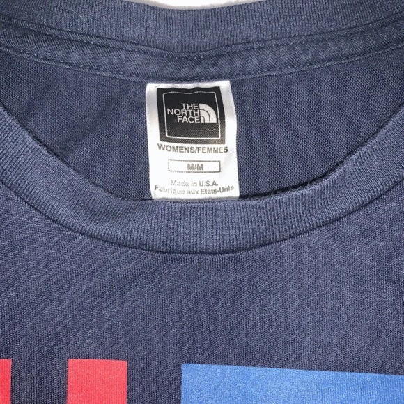 The North Face American Flag Style Shirt Red White Blue Stars USA Medium B30 - Picture 5 of 5